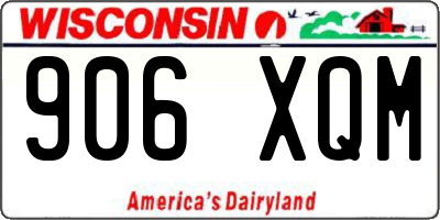 WI license plate 906XQM