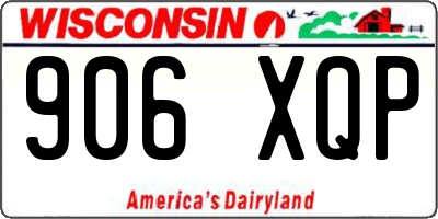 WI license plate 906XQP