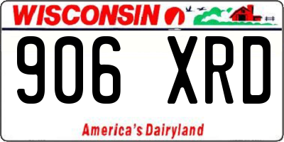 WI license plate 906XRD