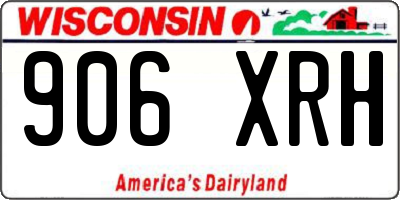 WI license plate 906XRH