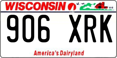 WI license plate 906XRK