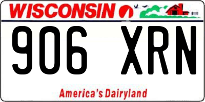 WI license plate 906XRN