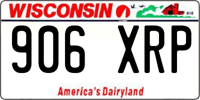 WI license plate 906XRP