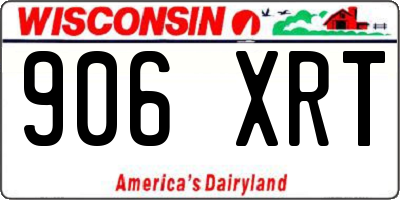 WI license plate 906XRT