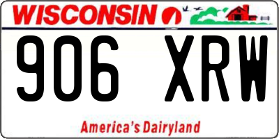 WI license plate 906XRW