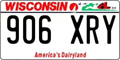 WI license plate 906XRY