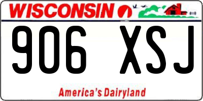 WI license plate 906XSJ
