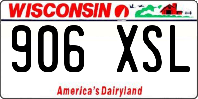 WI license plate 906XSL