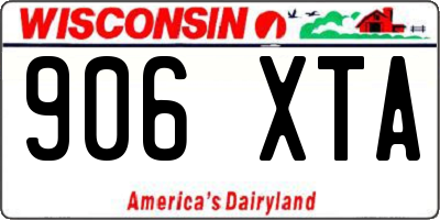 WI license plate 906XTA