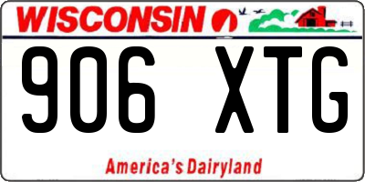 WI license plate 906XTG