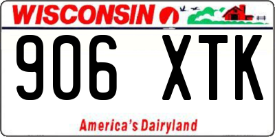 WI license plate 906XTK