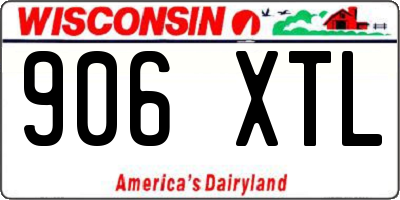 WI license plate 906XTL