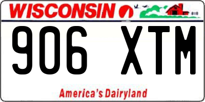 WI license plate 906XTM