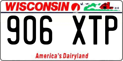 WI license plate 906XTP