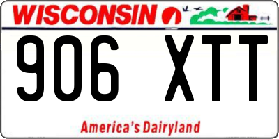 WI license plate 906XTT