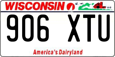 WI license plate 906XTU