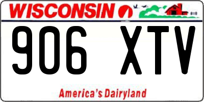 WI license plate 906XTV