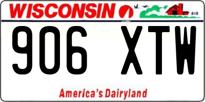 WI license plate 906XTW