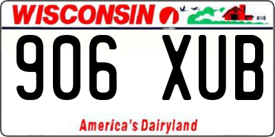 WI license plate 906XUB