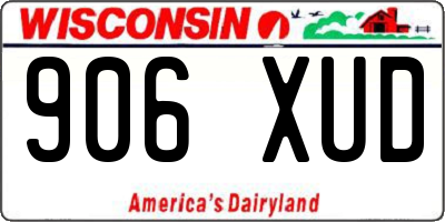 WI license plate 906XUD