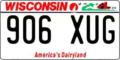 WI license plate 906XUG