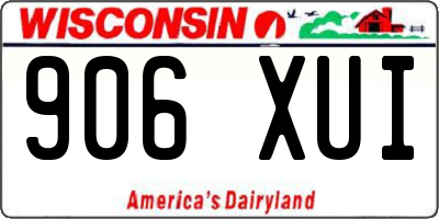 WI license plate 906XUI
