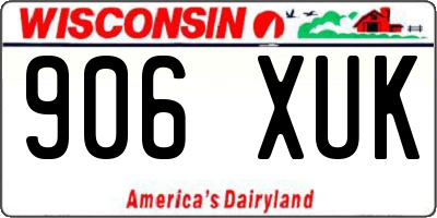 WI license plate 906XUK