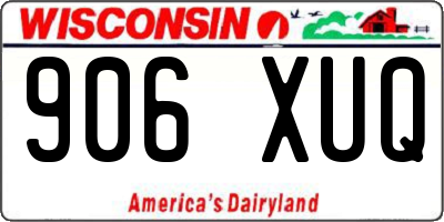 WI license plate 906XUQ