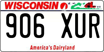 WI license plate 906XUR