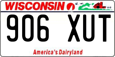 WI license plate 906XUT