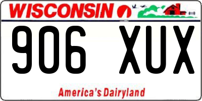 WI license plate 906XUX