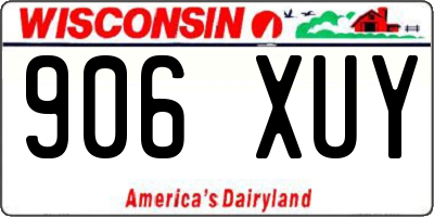 WI license plate 906XUY