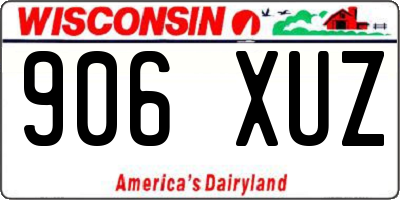 WI license plate 906XUZ