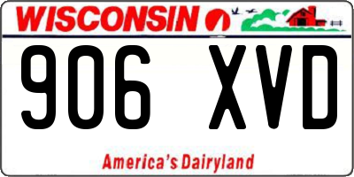 WI license plate 906XVD