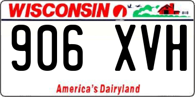 WI license plate 906XVH