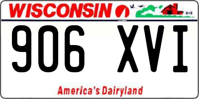 WI license plate 906XVI