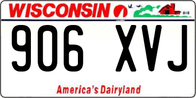 WI license plate 906XVJ