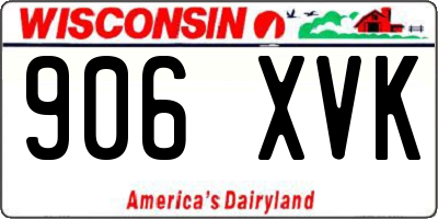 WI license plate 906XVK