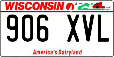 WI license plate 906XVL