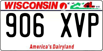 WI license plate 906XVP