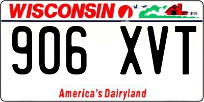 WI license plate 906XVT