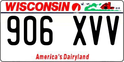 WI license plate 906XVV