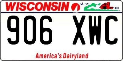 WI license plate 906XWC