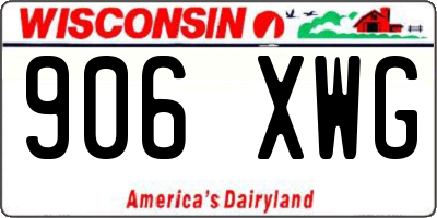 WI license plate 906XWG