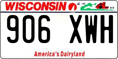 WI license plate 906XWH
