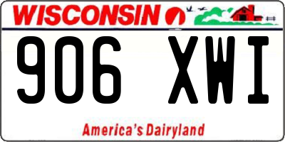 WI license plate 906XWI