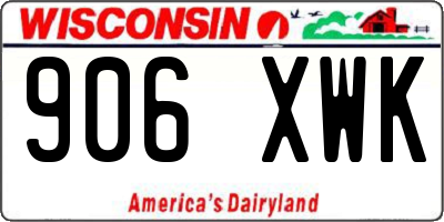 WI license plate 906XWK