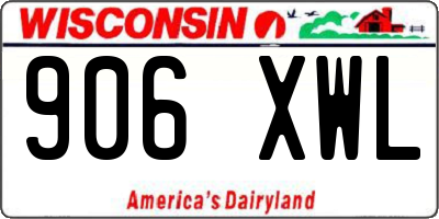 WI license plate 906XWL