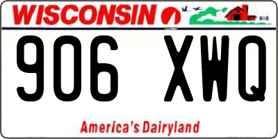 WI license plate 906XWQ