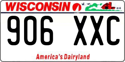 WI license plate 906XXC